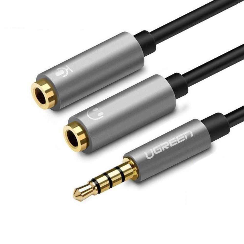 UGreen 3.5mm Male to 2 Female Audio Aluminum Case - 30619 (4835673276516) UGreen 3.5mm Male to 2 Female Audio Aluminum Case - 30619 (4835673276516)